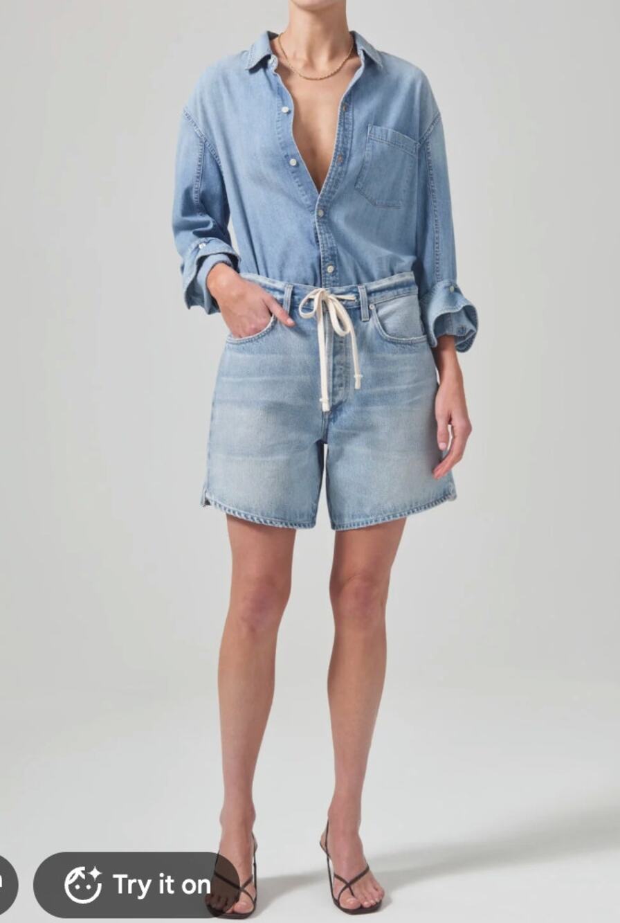 Citizens Of Humanity Shorts 31 Brynn in Jesamyn Denim Bermuda Blue Relaxed Fit